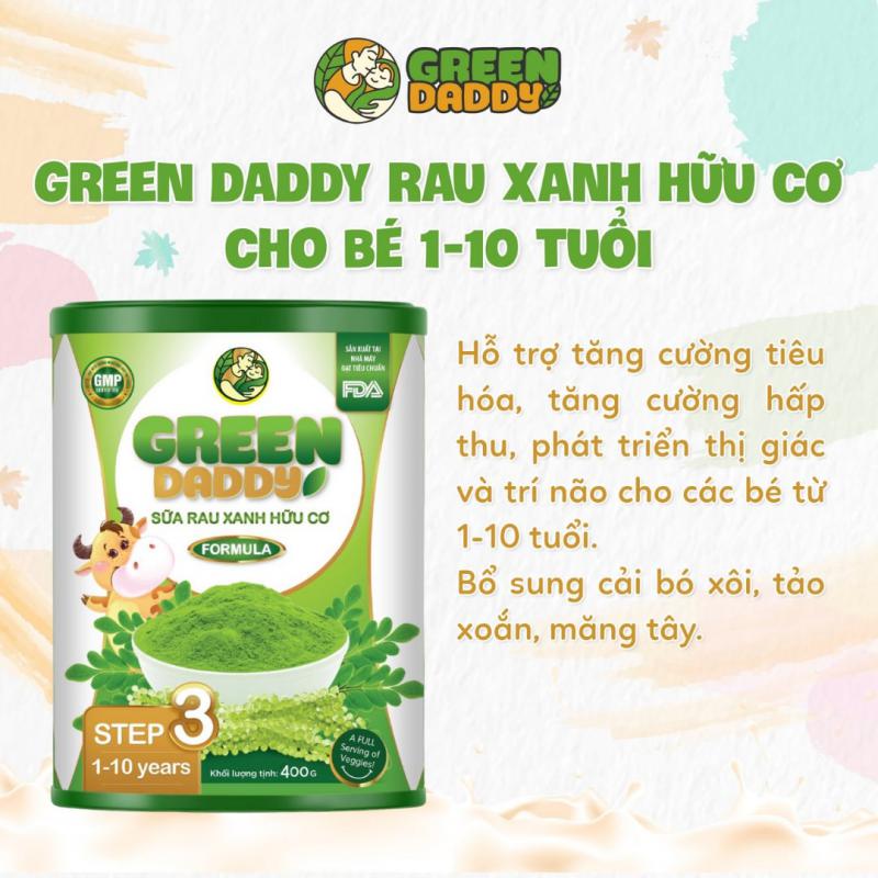 Green Daddy Sữa Rau Xanh Hữu Cơ Formula Step 3 (400g)