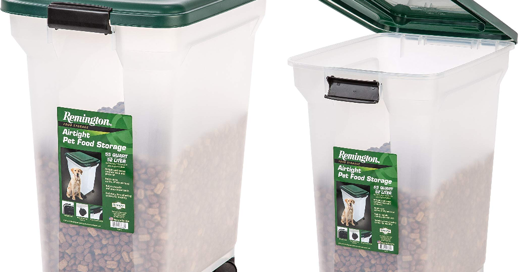 55 Quart, 42 Pound, Iris Airtight Pet Food Storage Container With