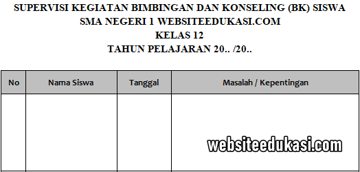 Contoh Buku Bimbingan Konseling Sd