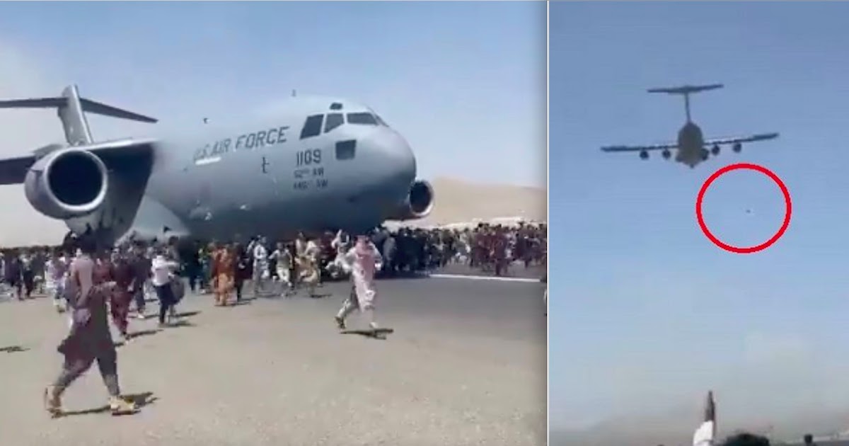 Shocking Video Shows Three Afghans Falling From US Military Aircraft As They Scramble To Flee The Country