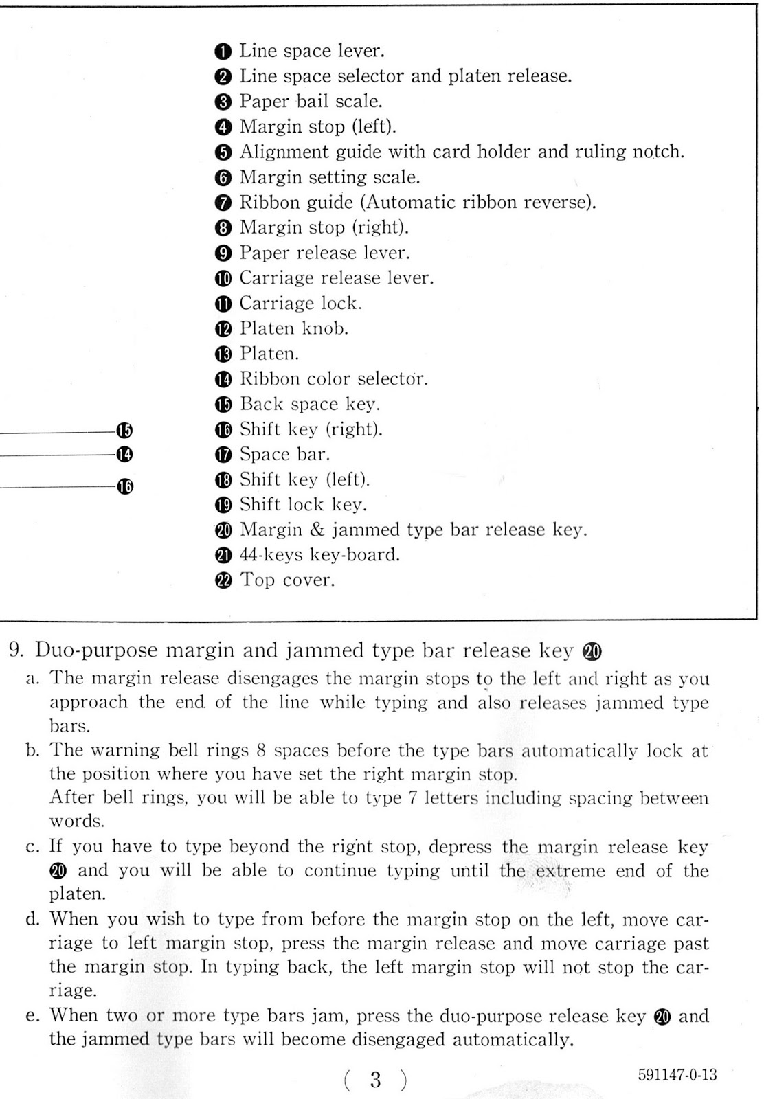 oz.Typewriter Brother Portable Typewriter Manual (JP1 2nd Variant