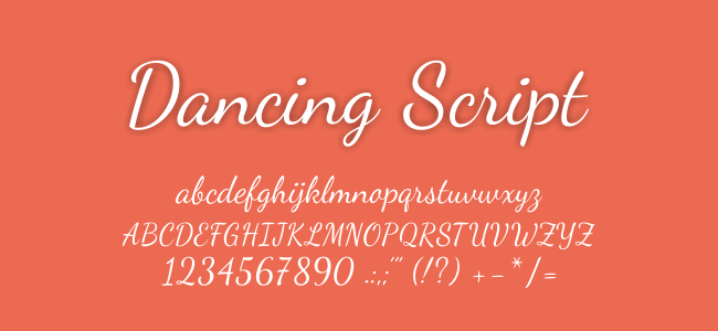 Dancing Script Font Kumpulan Font Undangan - Dancing Script Font