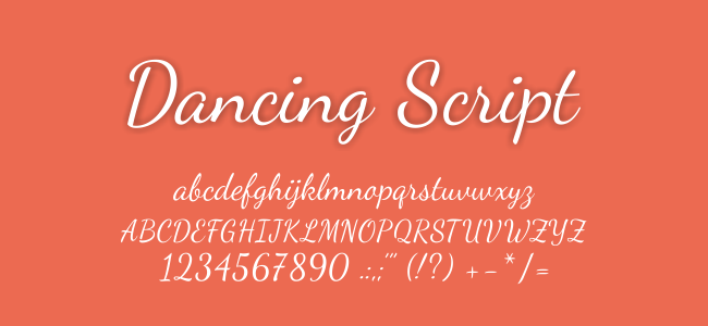 Kumpulan Font Undangan - Dancing Script Font
