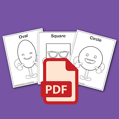basic shapes emoji faces coloring book free pdf download for kids
