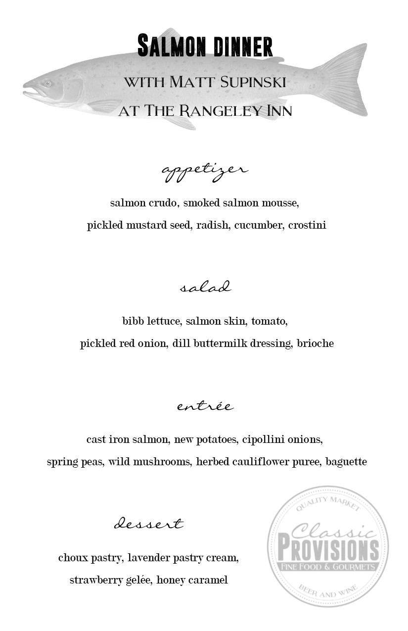 Epicurean Salmon Dinner for Maine Atlantic Salmon Heritage Weekend