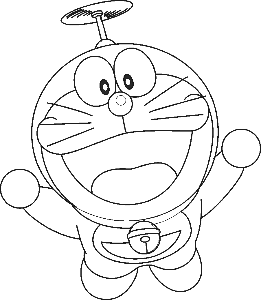 10 Mewarnai Gambar Doraemon Pemandangan Kartun Masjid Mobil Belajar