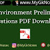 Previous year Environment questions UPSC Prelims PDF
