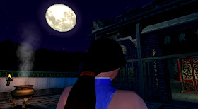 The moon in Shenmue II is an actual 3D object.