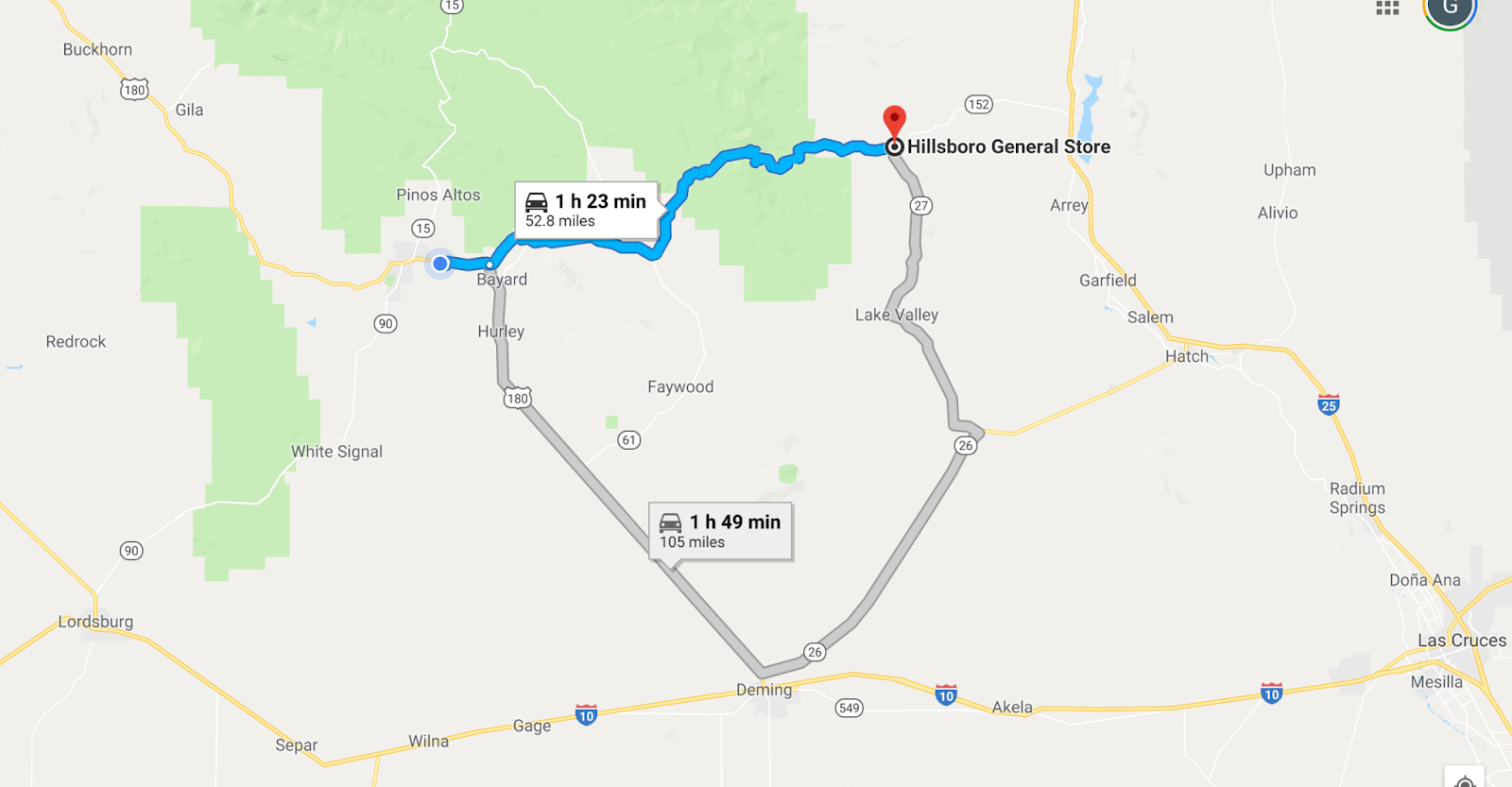 Travels About the West Hillsboro Cafe New Mexico