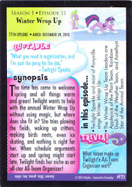 My Little Pony Winter Wrap Up Series 3 Trading Card