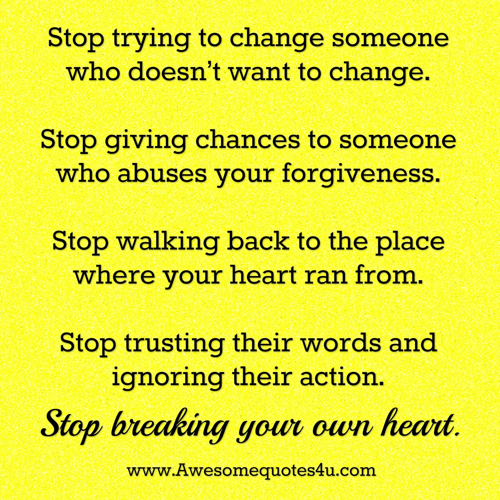 Stop Breaking Your Own Heart