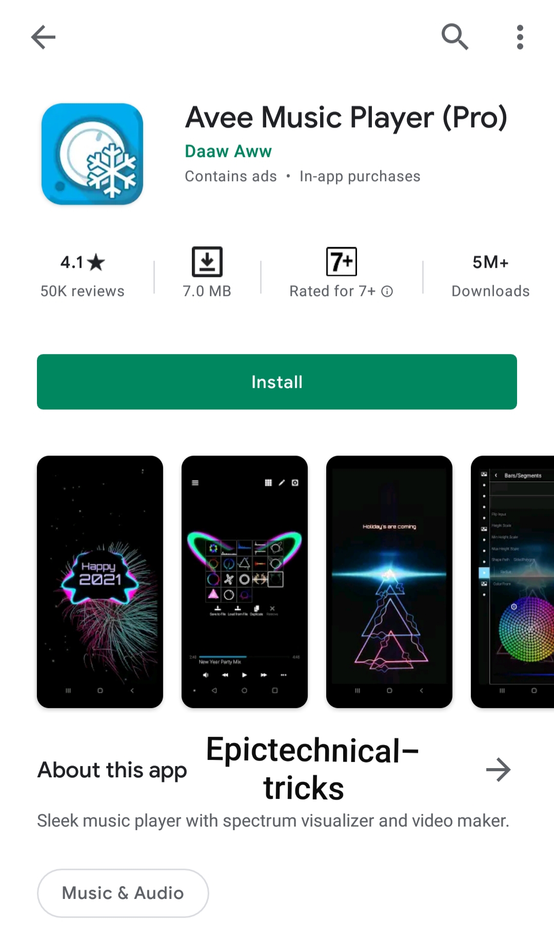 How to make Music visualizer on Android