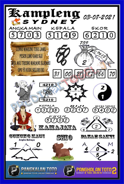 Prediksi Syair Sydney 3 Agustus 2021 Syair Togel Pangkalantoto