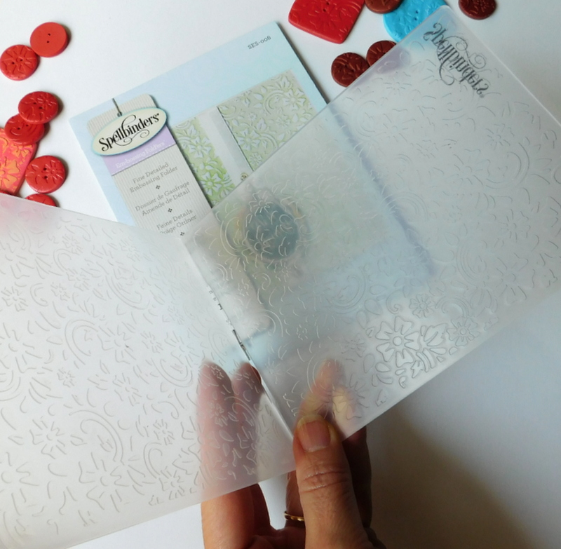 Flowertown Originals Embossing Folders and Polymer Clay Buttons