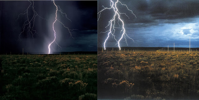 CAMPO DE RAIOS, por Walter de Maria artistas bizarros, obras de arte macabras, obras de arte bizarras, arte macabra, arte contemporânea, arte escatológica, coisas assustadoras, campo de raios walter de maria, walter de maria