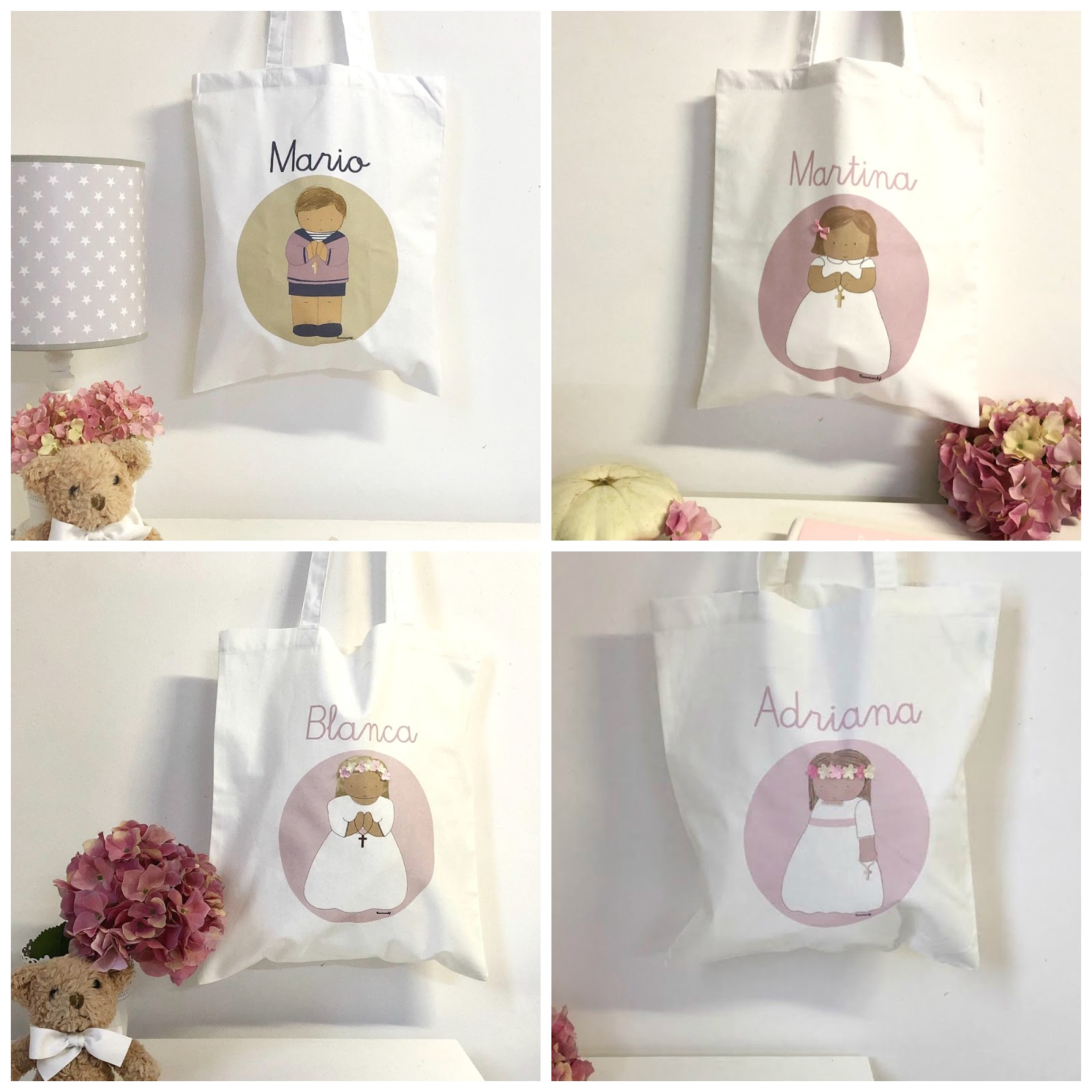 Bolsas de algodón personalizadas PRIMERA COMUNION Bolsas de algodón personalizadas PRIMERA COMUNION
