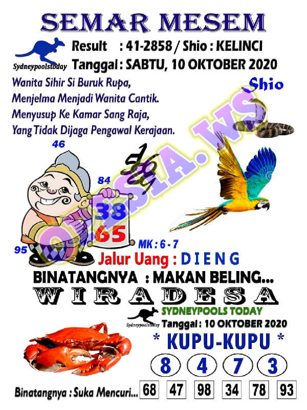 Angka Jitu Sgp Sabtu 10 Oktober 2020