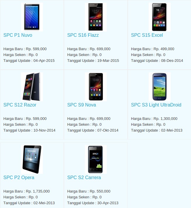 Daftar Harga Terbaru Hp SPC April 2016 Daftar Harga Terbaru Hp SPC April 2016