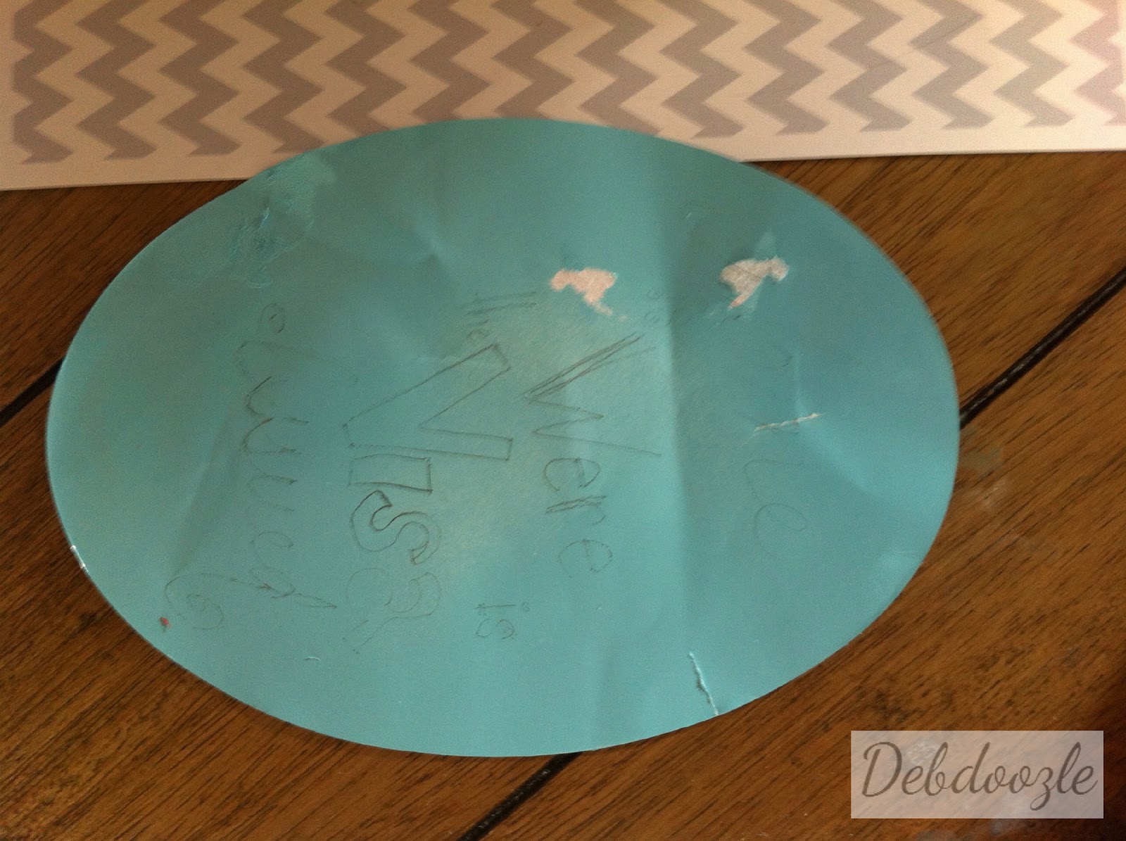 Debdoozle DIY Blue Milk Glass Picture Frame