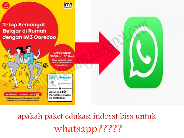 apakah paket edukasi indosat bisa untuk whatsapp apakah paket edukasi indosat bisa untuk whatsapp? ini jawbannya!
