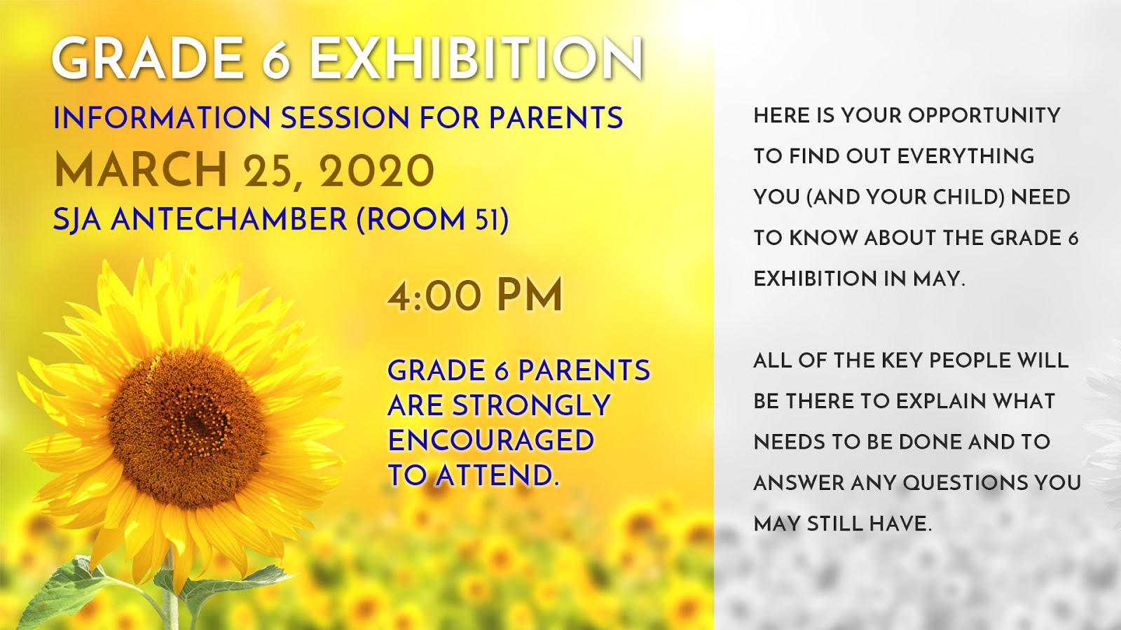 Exhibition Information Session