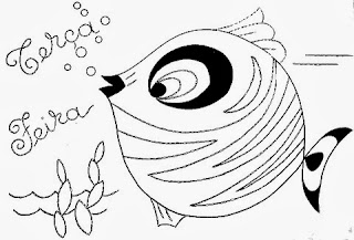 desenho semaninha do peixinho de aquario - terça feira