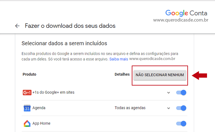 Como exportar os seus dados do Google + Como exportar os dados do Google +