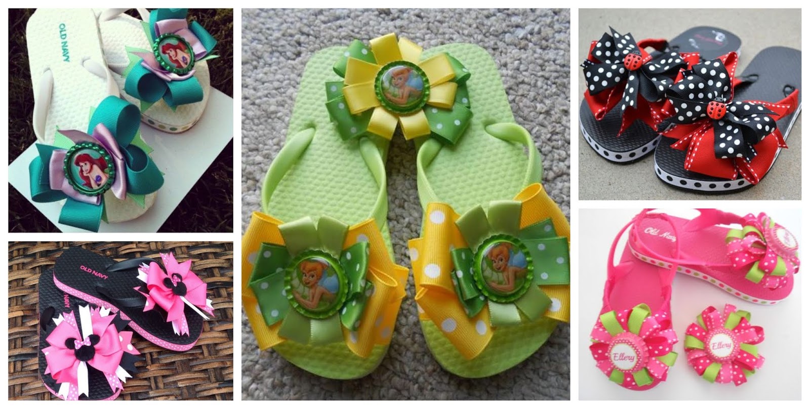 10 Ideas para decorar sandalias niñas listones Manualidades