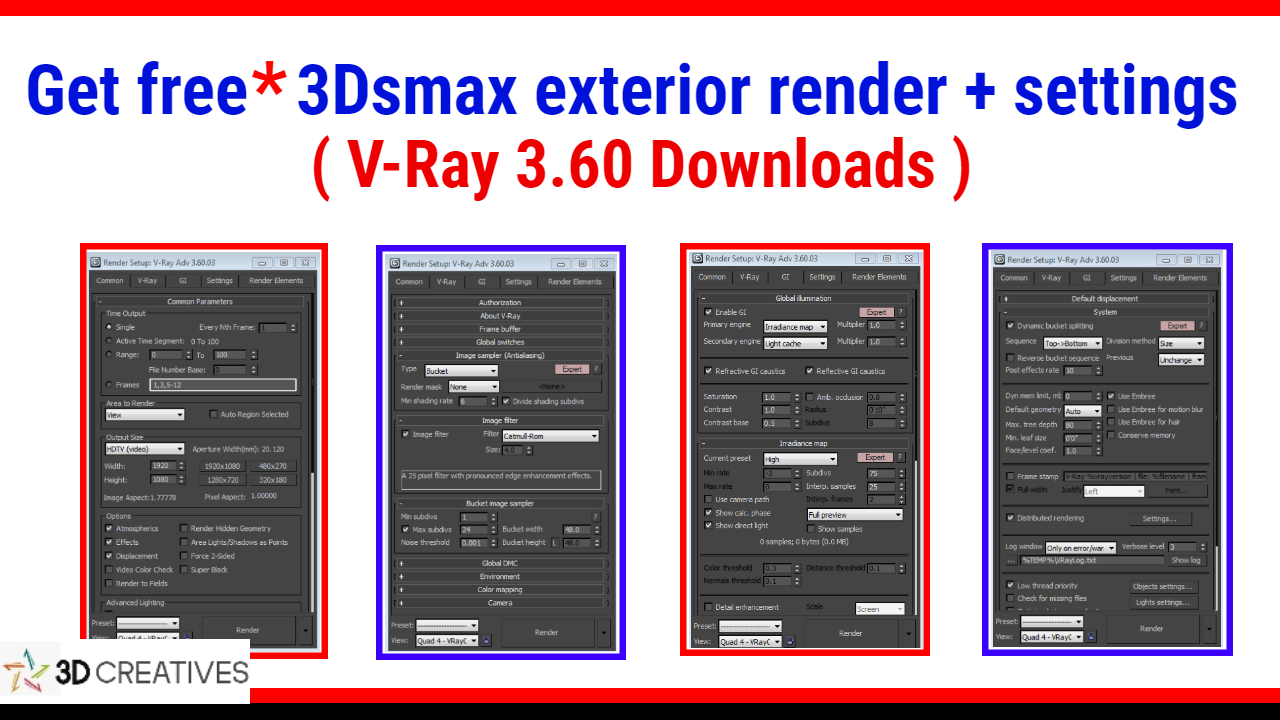 vray settings high quality render