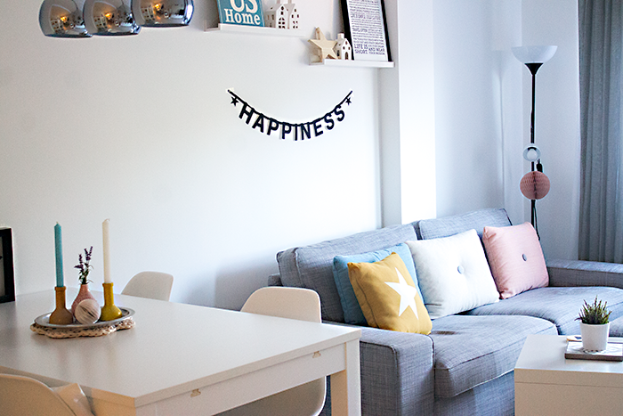 Vista del sofá del salón