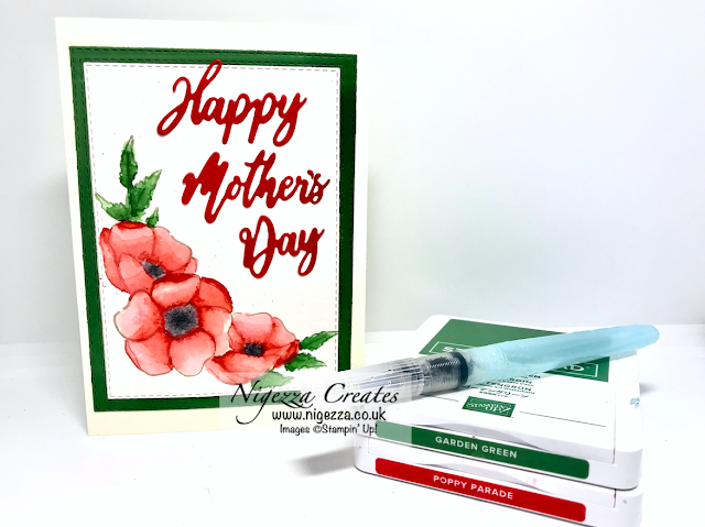 Nigezza Creates with Stampin' Up! & Painted Poppies a Watercolour Poppies Mother's Day Card