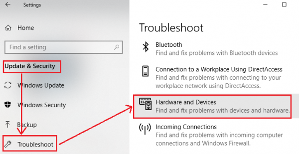 Probleemoplosser voor hardware en apparaten