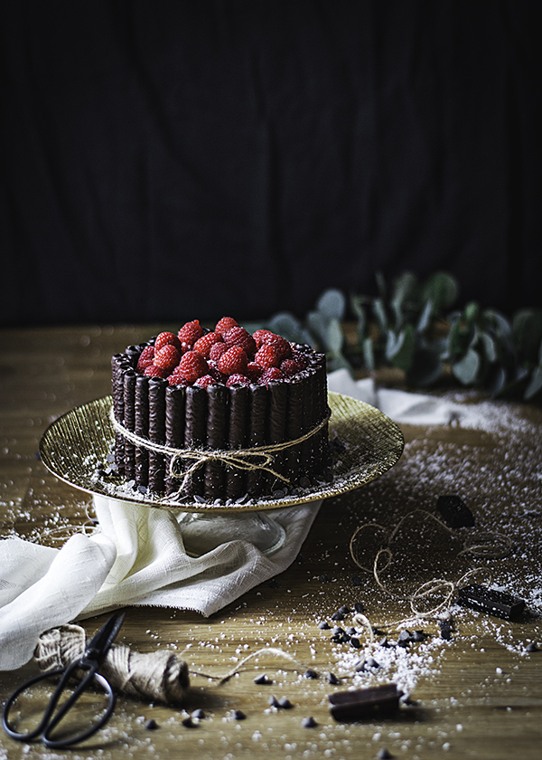 Tarta de Chocolate, Coco y Frambuesas-TuvesyyoHago