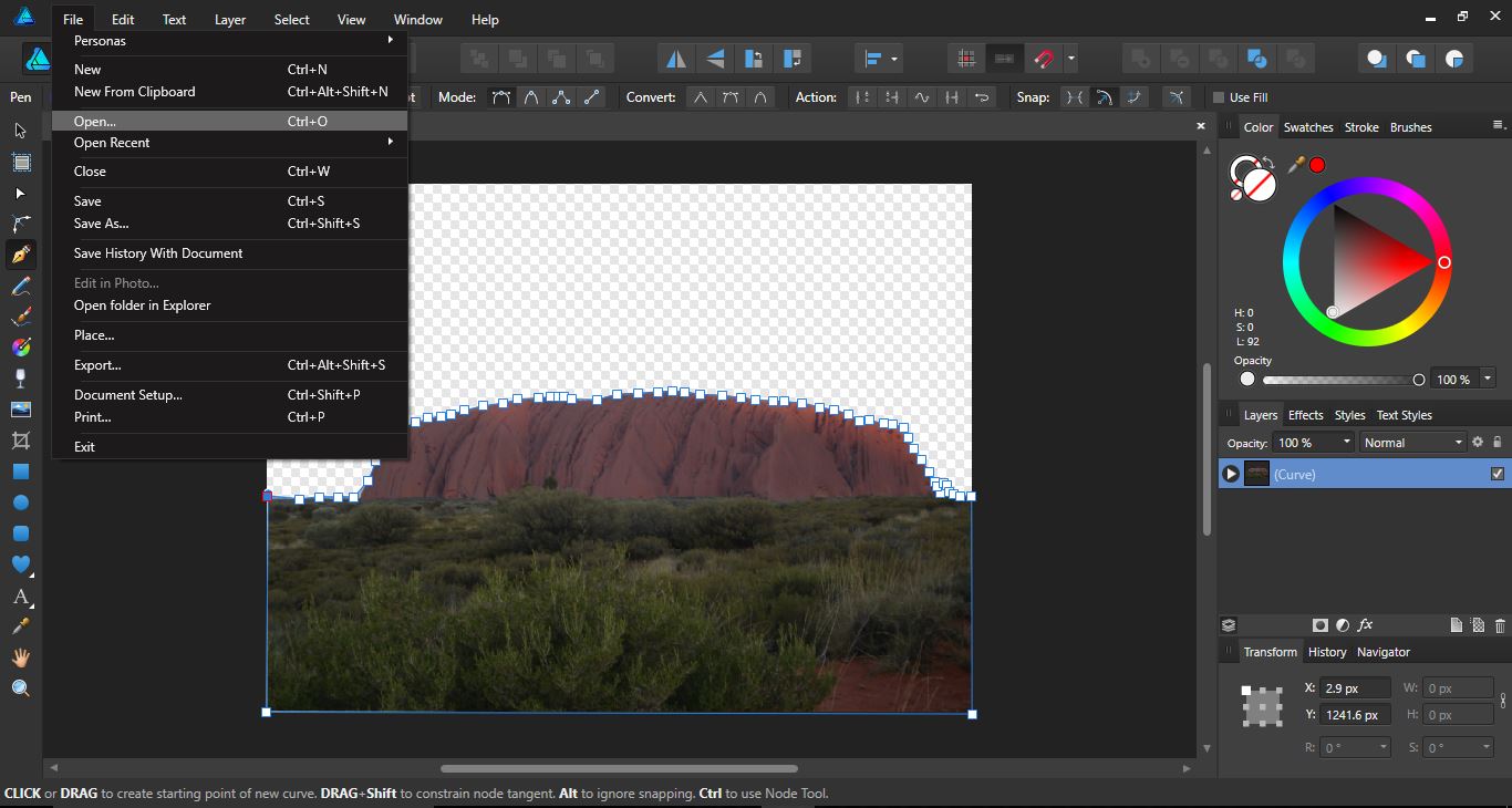 How to remove and change a background with Affinity Designer Design
