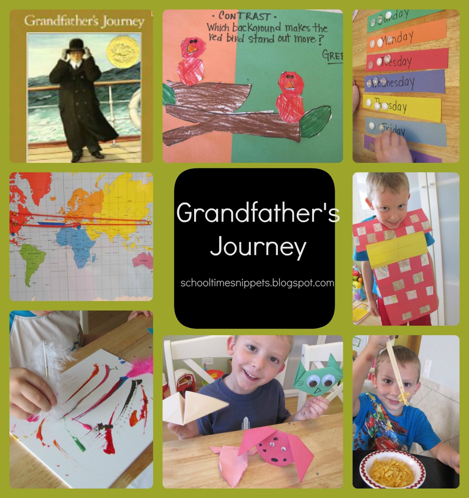 grandfather's journey reading comprehension questions