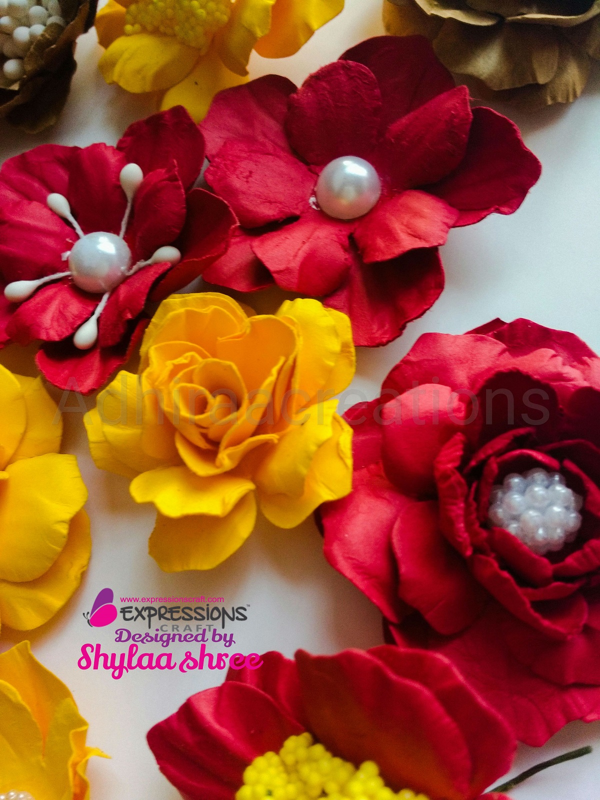 Adhiraacreations Step by Step Flower making tutorial