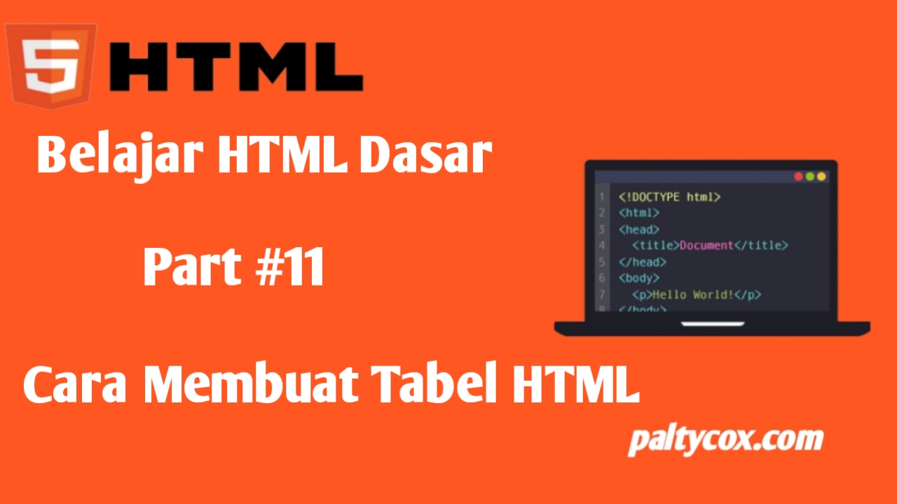 cara membuat tabel HTML