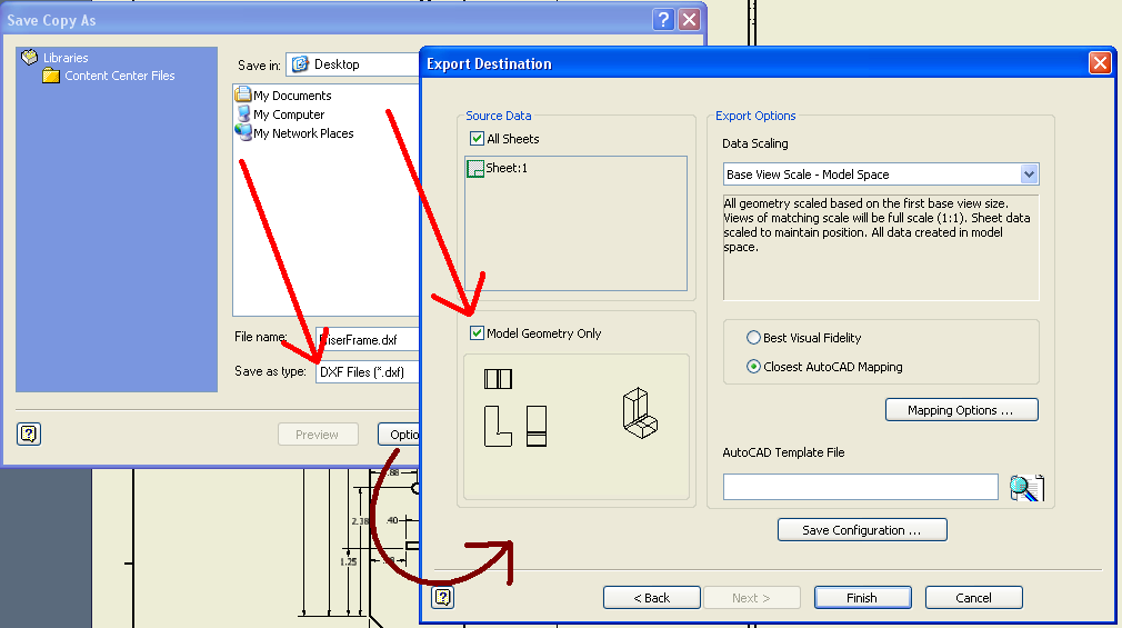 Laser Cutting Designs from Inventor