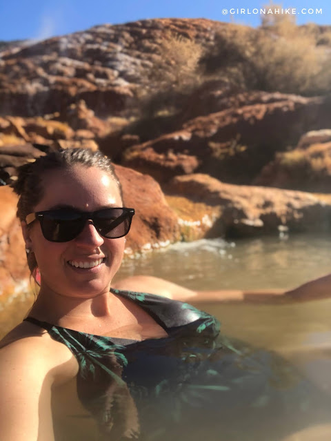 Soaking at Red Hill Hot Springs, Utah