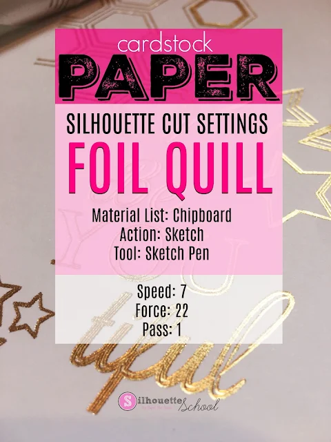 foil quil, foil quill silhouette, sticker paper, silhouette sticker paper, foil quill designs