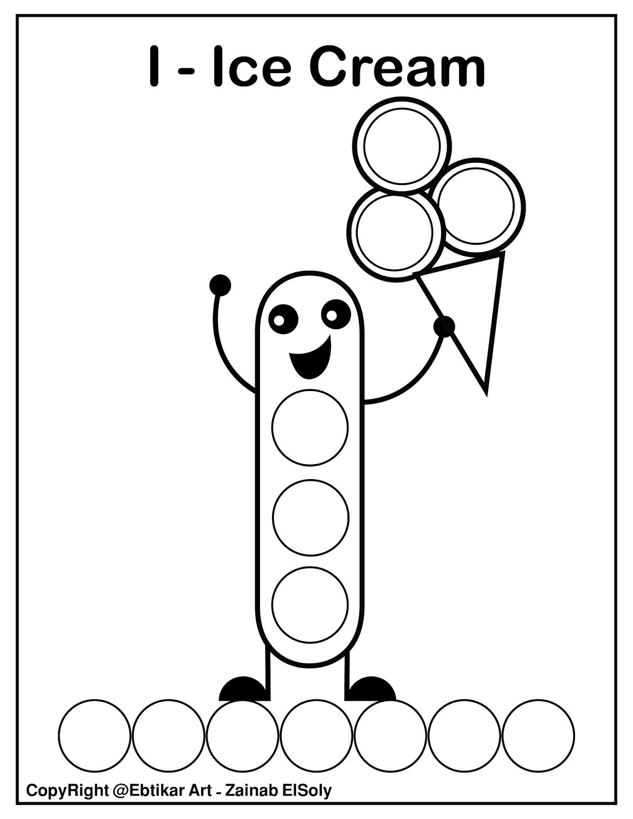 Set of ABC dot Marker Coloring Pages