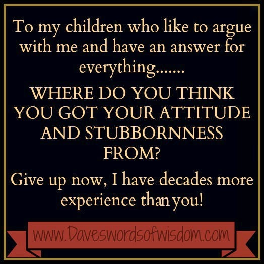 Daveswordsofwisdom.com: Children Who Have An Answer For Everything.
