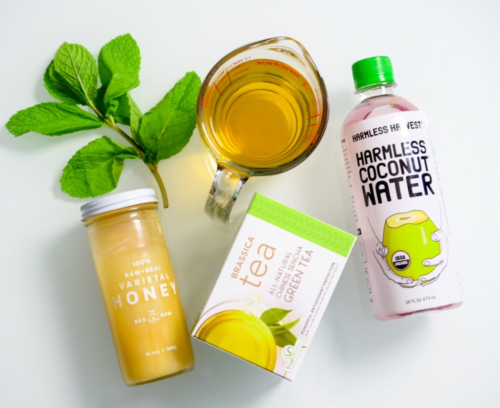 Iced Green Tea with Coconut Water healthydrink easyrecipe