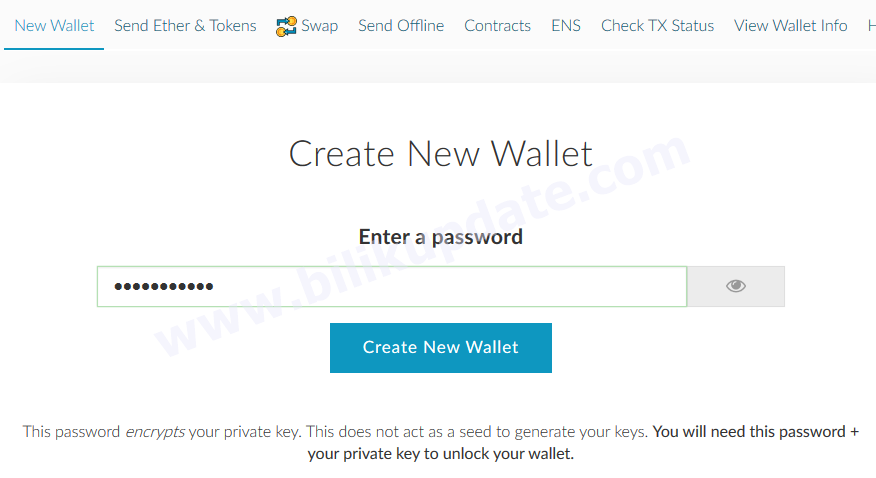 How to access myetherwallet with private key