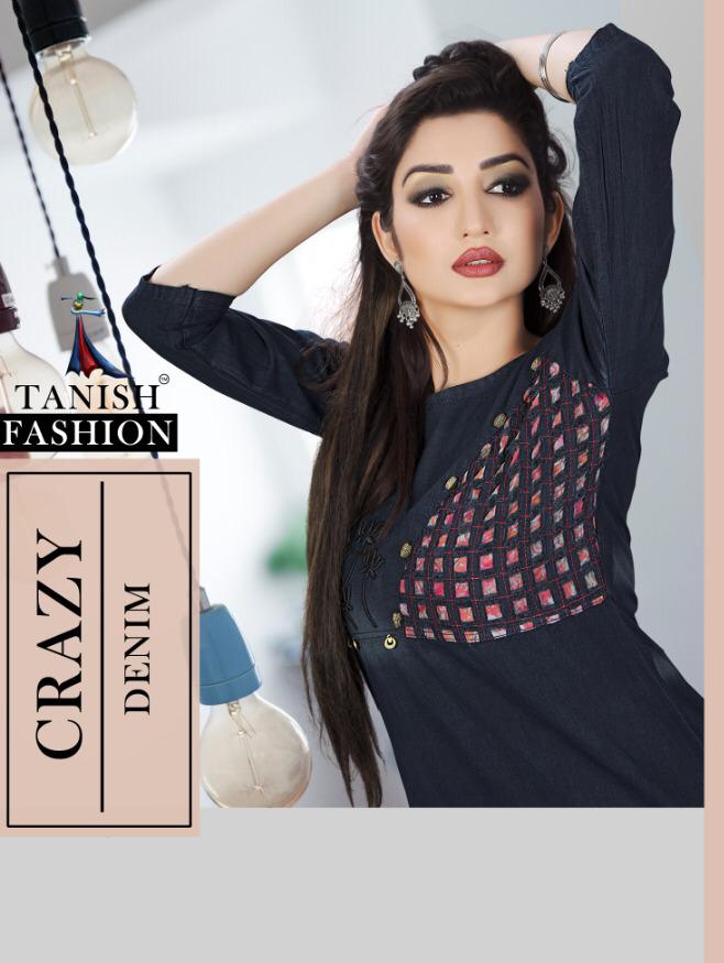 Crazy Denim Party wear Tanish fashion kurtis buy wholesale