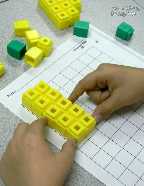 Planting arrays in Farmer Brown's cornfield by using cubes to build rows and columns