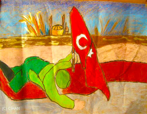 turk bayragi resimi cizme yarismasindaki gorseller 3
