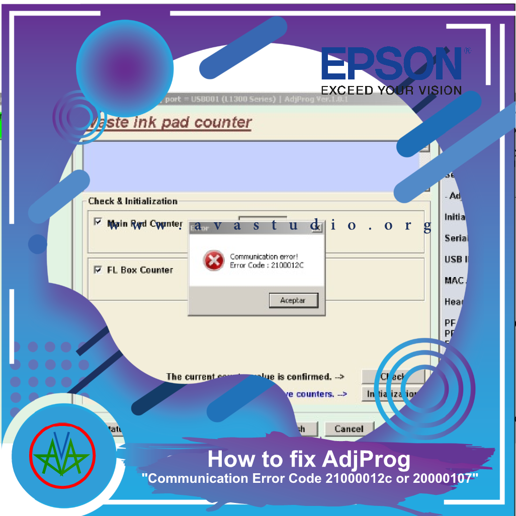 How to fix AdjProg "Communication Error Code 21000012c"