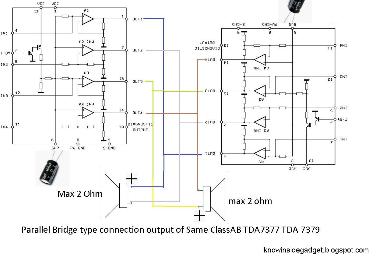 TDA7379 TDA7377 TDA7375 TDA7297 TDA7391 TDA7292 Board Schematic