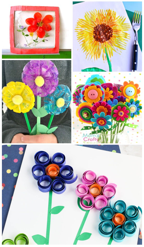 20 Pretty Spring Flower Crafts For Preschoolers - Kidz Craft Corner